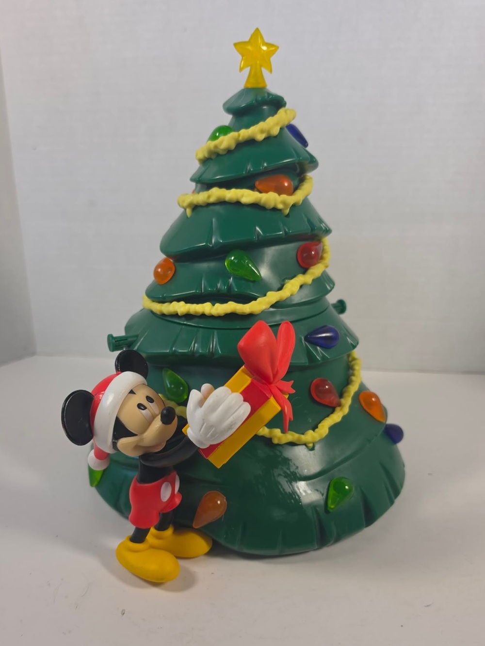 Disney Parks Mickey Light Up Green Christmas Tree Popcorn Bucket 2019